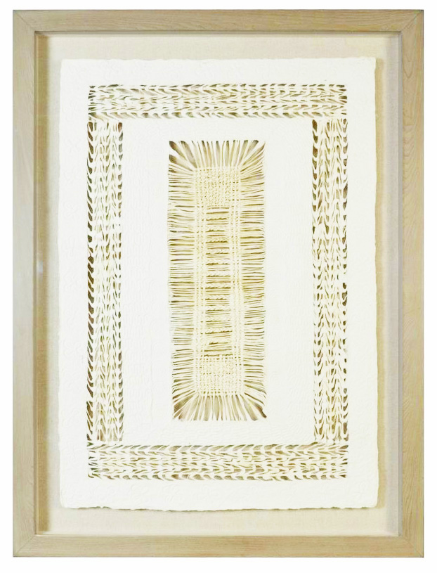MS237 Wall Décor objet d art box framed twine paper design with glass